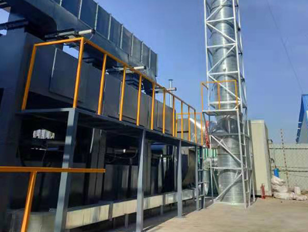 上海某金屬噴塗企業噴漆廢氣項目治理項目